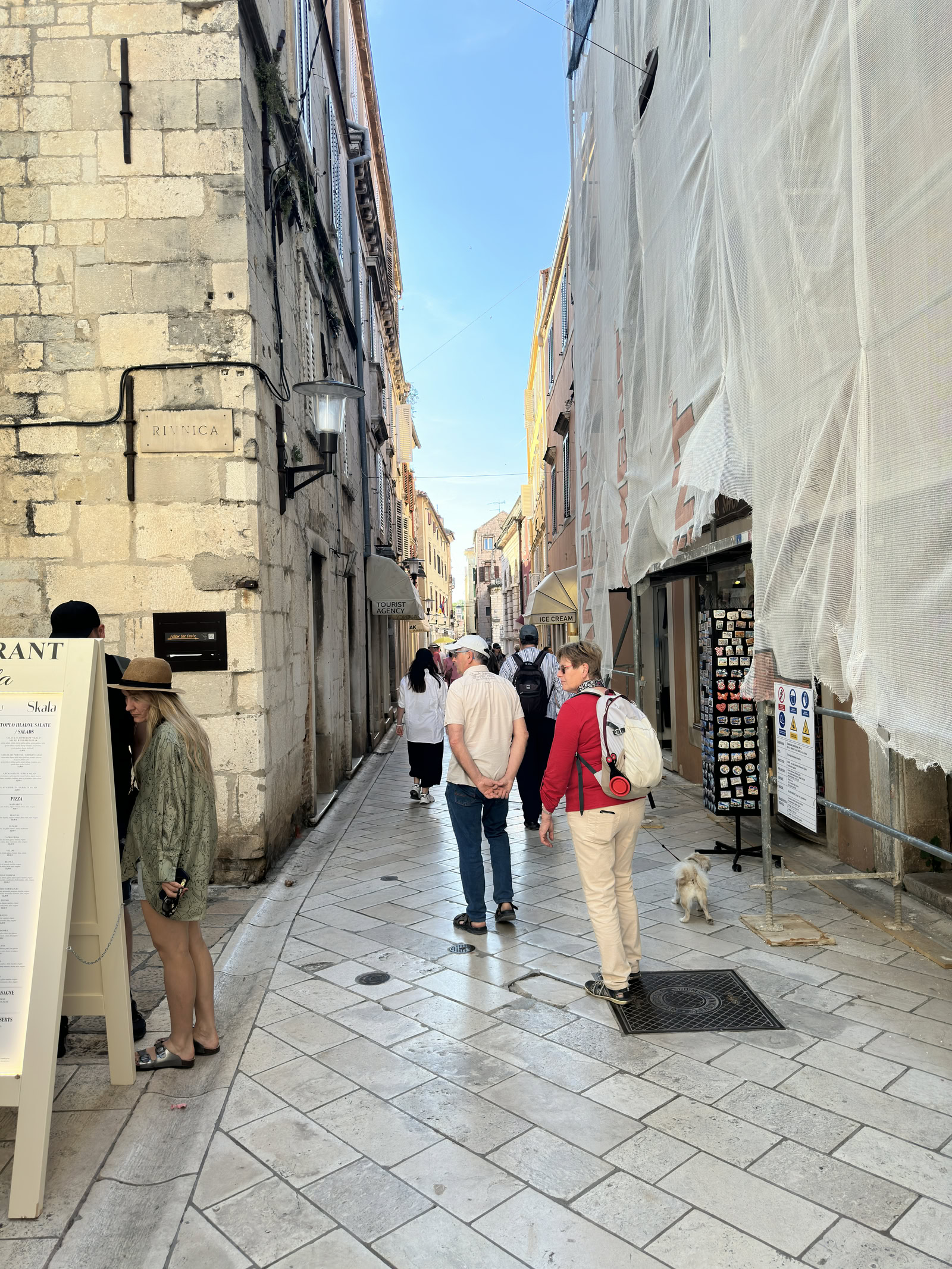 the streets and buildings of  Zadar - Poluotok